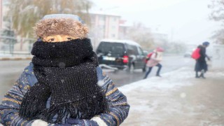 Erzincan güne karla uyandı