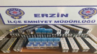 Erzinde araçtan 510 paket gümrük kaçağı sigara çıktı