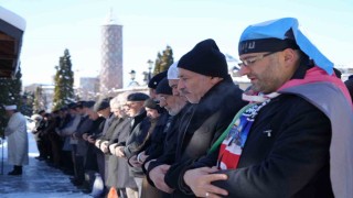 Erzurumda şehitler için gıyabi cenaze namazı