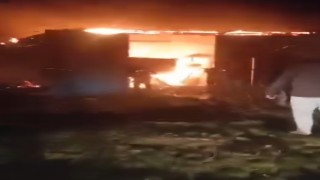 Garajda yangın çıktı traktör kullanılamaz hale geldi