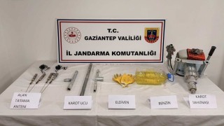 Gaziantepte kaçak kazı yapan şahıslara jandarmadan suçüstü: 5 gözaltı