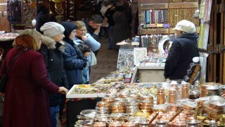 Gaziantepteki tarihi çarşılarda yarıyıl tatili yoğunluğu