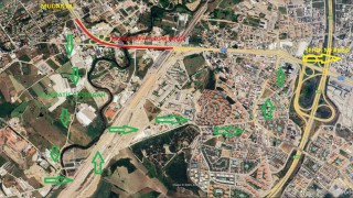 Geçit Köprüsünde trafik düzenlemesi