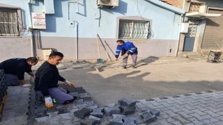 Germencikte yol çalışmaları sürüyor