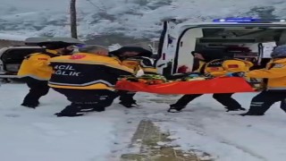 Giresunda 79 yaşındaki hastanın imdadına arazi tipi ambulans yetişti
