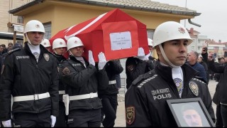 Görev şehidi polis memuru Fatih Oral son yolculuğuna uğurlandı