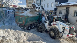 Hakkaride 20 bin ton kar şehir dışına taşındı
