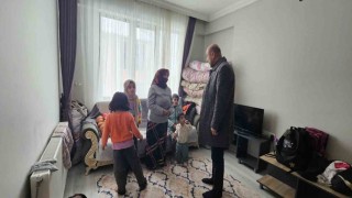 Hasköyde 4 çocuklu anneye belediye ve kaymakamlık desteği
