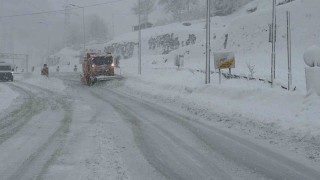 Hopa-Borçka karayolunda kar ve tipi ulaşımı güçleştiriyor