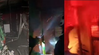 İş Yerinde Çıkan Yangın Söndürüldü