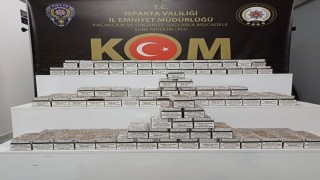 Ispartada 40 bin adet dolu makaron ele geçirildi