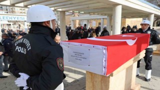 Kalp krizi sonucu vefat eden polis memuru son yolculuğuna uğurlandı