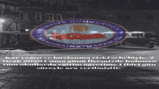 Kandırada kar ve buzlanma nedeniyle eğitime 1 gün ara