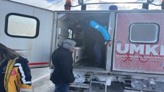 Karlıovada zorlu kış şartlarında UMKEden hayat kurtaran müdahale