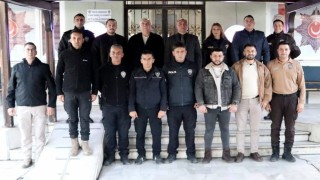 Kaymakam İlhan yeni yılda kolluk kuvvetleri ile bir araya geldi