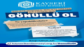 Kayseri Kent Konseyinde Kent Gönüllüleri Başvuruları başladı