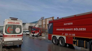 Kayseride korkutan fabrika yangını