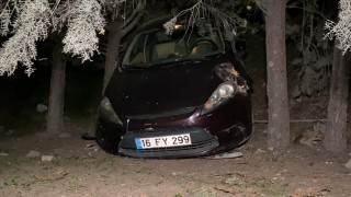 Kazadan sonra panik yaptı, alışveriş merkezinin bahçesine uçtu