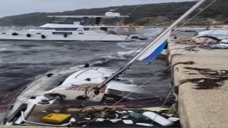 Keşanda tekne battı, çatılar uçtu, iş yerleri hasar gördü