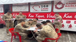 Kiliste jandarmadan Kızılayın kan bağışı kampanyasına destek