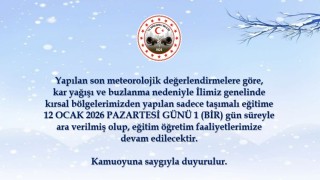 Kırklarelinde taşımalı eğitime 1 gün ara