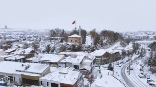 Kırşehirde kar yağışı sonrası görsel şölen
