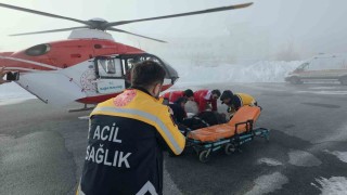 KOAH hastası ambulans helikopterle hastaneye sevk edildi