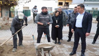 Koçarlıda tarihi kule sokağında çalışmalar başladı