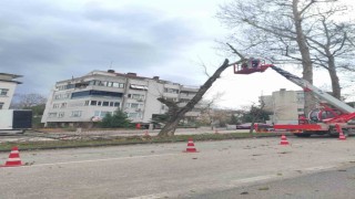 Lodosa karşı büyükşehir ekipleri sahada