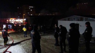 Malatyada şantiyede korkutan yangın