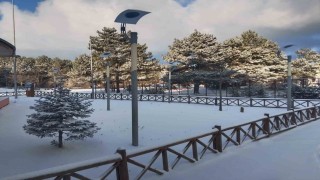 Manisa Spil Dağı Milli Parkı beyaza büründü