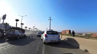 Manisada traktörle otomobil çarpıştı: 1 yaralı