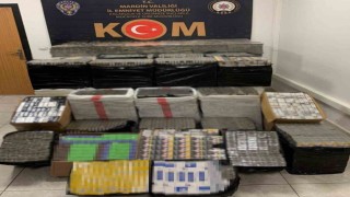 Mardinde  40 bin paket kaçak sigara ele geçirildi