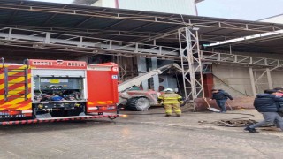 Mardinde mısır kurutma tesisinde yangın