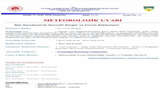 Meteorolojiden Batı Karadenize kuvvetli fırtına uyarısı