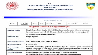 Meteorolojiden Bingöl için kuvvetli kar yağışı uyarısı