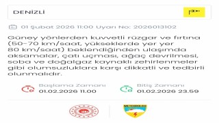 Meteorolojiden Denizli için fırtına uyarısı