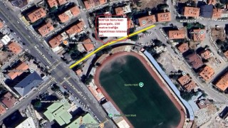 Nevşehir Bahçelievler Mahallesinde geçici trafik düzenlemesi