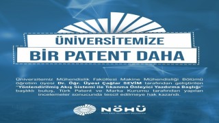 Niğde Ömer Halisdemir Üniversitesi bir patent daha aldı