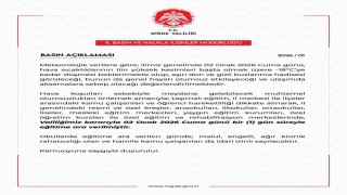 Niğdede eğitime 1 gün ara verildi