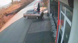 Orduda buzlu yolda otomobilin çarptığı yaşlı adam metrelerce havaya savruldu
