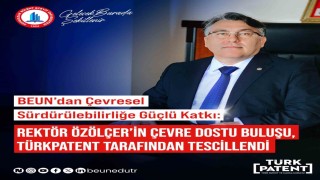 Rektör Özölçerin çevre dostu buluşu, TÜRKPATENT tarafından tescillendi