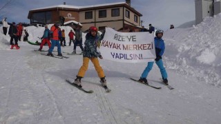 Rizeye kayak tesisi yapılması için taleplerini böyle duyurdular