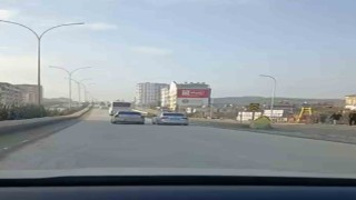 Sağdan sollama yaparak yürekleri ağza getiren sürücüye ceza