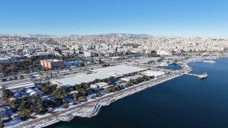 Samsunda kar manzaraları havadan görüntülendi