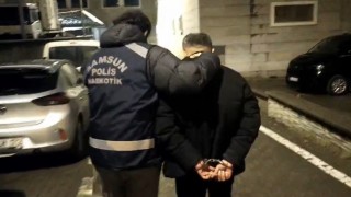 Samsunda uyuşturucu suçundan 18 yıl 9 ay hapis cezası bulunan şahıs yakalandı