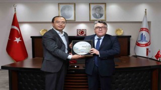 Şangay Dianji Üniversitesi heyetinden Rektör Özölçere ziyaret