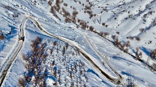 Siirtte çığ düşen yol temizlendi