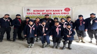 Sinoplu izcilerden zorlu kış kampı