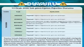 Sinopta kar ve buzlanma nedeniyle taşımalı eğitime 1 gün ara